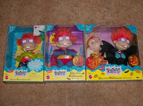 1998/9 Nickelodeon Rugrats Mattel Chuckie Beach/Halloween Collectibles Lot of 3 Cover