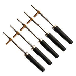 5x 3/4 Double Bass Upright Bow Ebony Frog Screw Button German Style Copper Ring - Picture 1 of 1