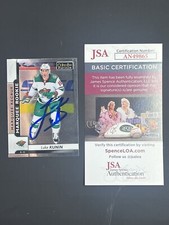 Luke Kunin Signed 2017-18 O-Pee-Chee Platinum RC IP Auto JSA San Jose Sharks