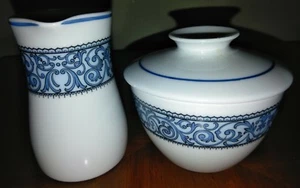 Crema y tazón de azúcar NORITAKE Japón CIELITO LINDO para cocinar y servir con tapa 2151 - Imagen 1 de 1