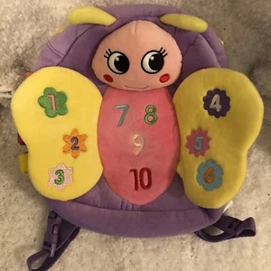 Mochila Mariposa "Blosom" JUGUETE HEBILLA - Niño Pequeño Aprendizaje Temprano Vida Básica - Imagen 1 de 7