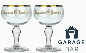 Set Of 2 Trappistes Rochefort Beer Glasses 33cl Brand New - Picture 1 of 2