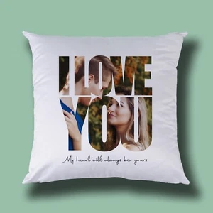 CREME DOUCE personnalisée je t'aime ton coussin photo cadeau - Photo 1/2