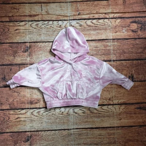 Sudadera con capucha de terciopelo rosa infantil Nike - Imagen 1 de 6