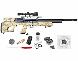 Hatsan BullBoss Limited Edition .25 Cal PCP DT Air Rifle w/Targets&Pellets&Scope - Picture 1 of 8