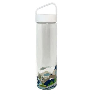 Starbucks ALASKA You Are Here Reusable Glass Water Bottle YAH 18.5 oz - Picture 1 of 9