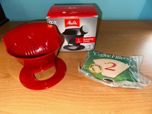 Melitta Rot 1 Tasse Brühkegel Pour-Over Kaffeemaschine Neu Neu im Karton - Bild 1 von 7