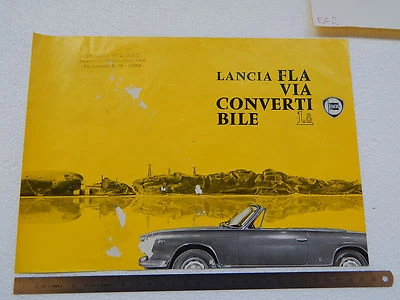 DEPLIANT ORIGINALE MONOPAGINA LANCIA FLAVIA CONVERTIBILE BROCHURE RIF.2 - Immagine 1 di 2