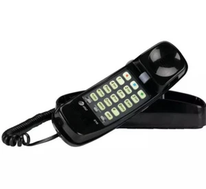 AT&T 210 Basic Trimline Corded Phone, No AC Power Required, Wall-Mountable - Zdjęcie 1 z 7