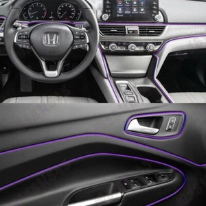 Auto Interior Edge Gap Line Trim Molding Strip 5M Purple Car Decor + FREE GIFT - Picture 1 of 10