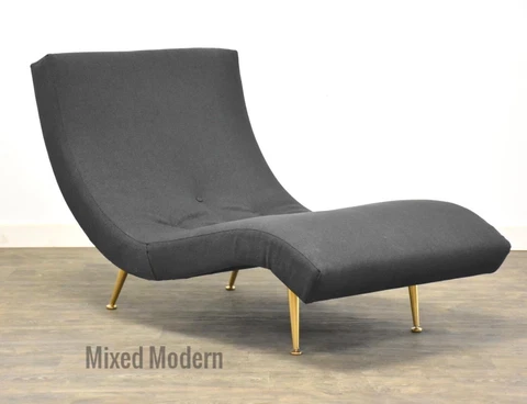 Adrian Pearsall Style Mid Century Modern Wave Chaise Lounge Cover