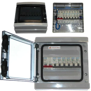 Consumer Unit with 4 5 or 6 MCB and Isolator IP65 Outdoor Garage Shed Workshop - Picture 1 of 22