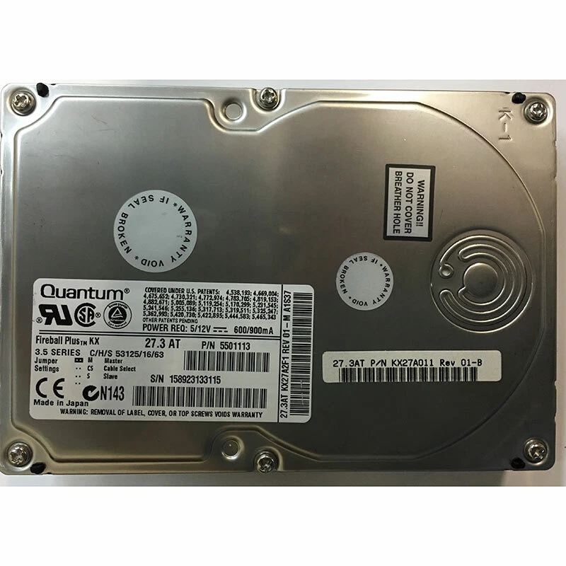 KX27A2F1 - Quantum 27GB 7200 RPM IDE 3.5" HDD - Image 1 of 1