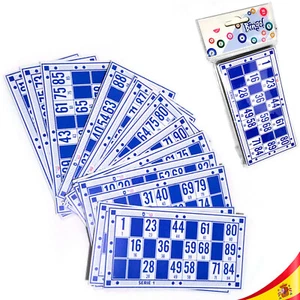 CARTONES para BINGO LOTTO MARCAR 16.5x8.5 números JUEGO FAMILIAR DE MESA SUERTE - Picture 1 of 8