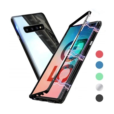 For Samsung Galaxy S10 S9 S8 Note Magnetic Tempered Glass Screen Protector Case - Image 1 of 4