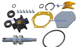 Water Pump Impeller Major Repair Kit with shaft Volvo 3580945 Johnson 10-24465-1 - Foto 1 di 1