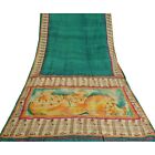 Sanskriti Vintage Heavy Saree Pure Handloom Printed Warli Fabric Woven Sari 