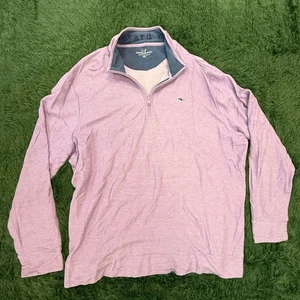 Vineyard Vines Pink/Lavendel 2XL Big & Tall Pullover Sweater 1/4 Zip Golf Preppy - Bild 1 von 4