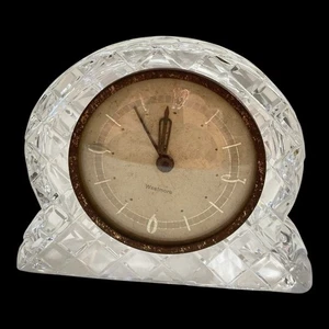 Vintage Westmore Cut Crystal Dressing Table Desk Clock Germany Made PARTS ONLY - Picture 1 of 14