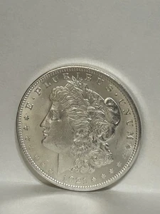 Dólar de plata Morgan 1921, AU; muy buen estado excelente - Imagen 1 de 8