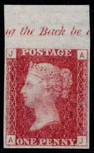 1864 1d Red SG 43 Imprimatur Plate 118 AJ 4m Marginal Inscription Very Good Mint - Picture 1 of 1