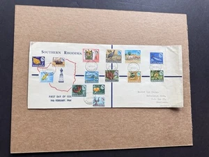 Southern Rhodesia 1964 FDC +Complete Set #SG92-105 +Cachet +Jumbo FDC - Picture 1 of 2