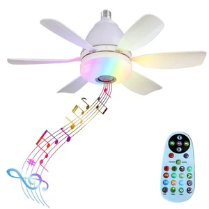 Ceiling Fan with Bluetooth Speaker & RGB Color Changing Lights - 3-in-1 Smart... - Picture 1 of 9