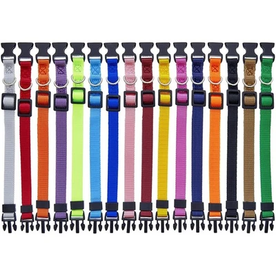 Rainbow Snap ID Collars for Small Dogs and Puppies, Adjustable (16 Pack) - Image 1 of 4