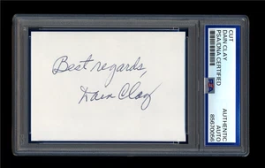 DAIN CLAY SIGNED MINT CUT PSA/DNA AUTOGRAPHED 1943-1946 CINCINNATI REDS - Picture 1 of 1