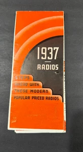 1937 Popular Radios Priced Foldout Brochure w/ RCA - Picture 1 of 3
