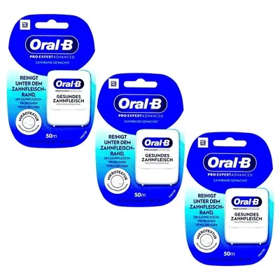 PROCTER & GAMBLE GMBH 3x Oral-B Pro Expert Advanced Zahnseide 3x 50m gewachst neutral