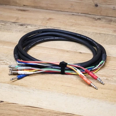 Hosa STP-804 12-foot 8-Channel 1/4" TRS to 1/4" TS Insert Snake U263790 - Image 1 of 3