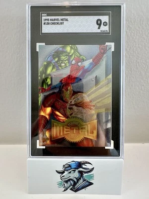 1995 年漫威金属清单 #138 绿巨人蜘蛛侠钢铁侠 SGC 9 MT — 第 1/2 张图片