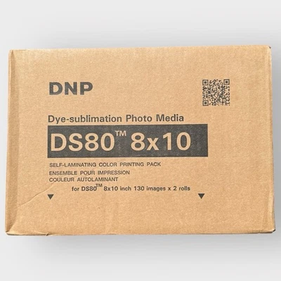 DNP DS80 8x10" Print Kit DS80PK810 Dye-Sublimation Photo Media Color - Case of 2 - Image 1 of 3