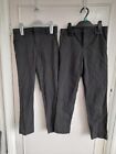 Preowened Boys next Grey 2 pack School Trousers Uniform Ages 10 Years 