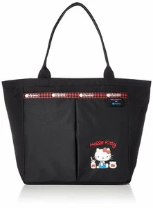 HELLO KITTY LeSportsac SMALL EVERYGIRL TOTE 45th Tote Bag Black From Japan 7470 - Picture 1 of 7
