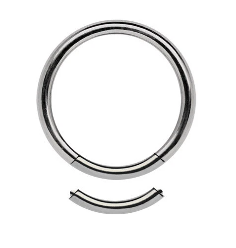 Titan Setto Labbra Piercing Al Trago Gioiello Segmento Liscio Anello IN 1,2mm - Immagine 1 di 1