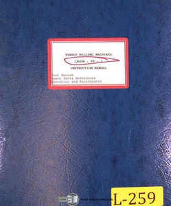 Lagun FT1, Milling Operations Maintenance Setup & Parts Lists Manual 1973 - Picture 1 of 4