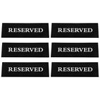  6 Pcs Acrylic Inverted Triangle Table Card Sign Reserved Signs for Tables