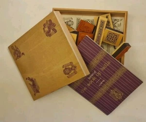 The Book of Kells with 18 Rubber Stamp Symbols Set! Celtic Tradition! Unused - Picture 1 of 4