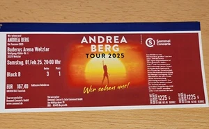 Konzertkarte Andrea Berg 1.02.2025 Wetzlar 3.Reihe Sitzplatz - Bild 1 von 1