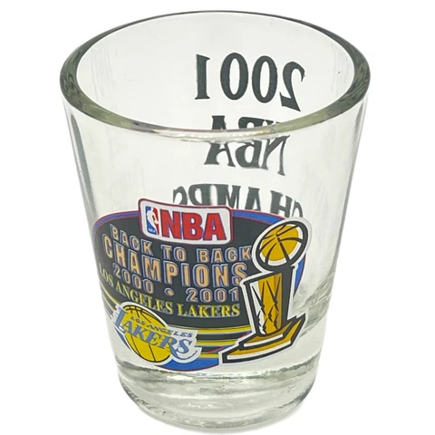 Vintage Los Angeles Lakers Shot Glass Back To Back NBA Champions Logo 2000/01 Cover