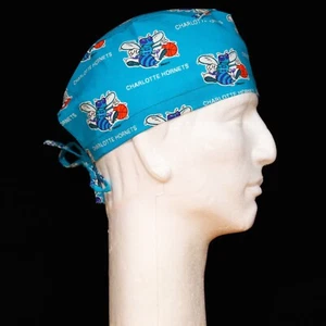 NBA Charlotte Hornets Largo Logo All Over Theme Scrub Hat - Picture 1 of 1
