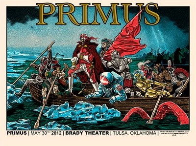 Primus Tulsa 2012 Official Poster Concert Edition Limited Signed Numbered Rare - Image 1 of 4