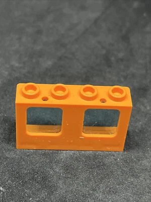Lego 61345 Wall with Window 1 x 4 x 2 with Hollow Studs Orange - Image 1 of 4