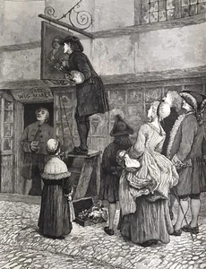 1873 print “Restoring The Sign” Henry Townley Green -admired by Vincent Van Gogh - Picture 1 of 6