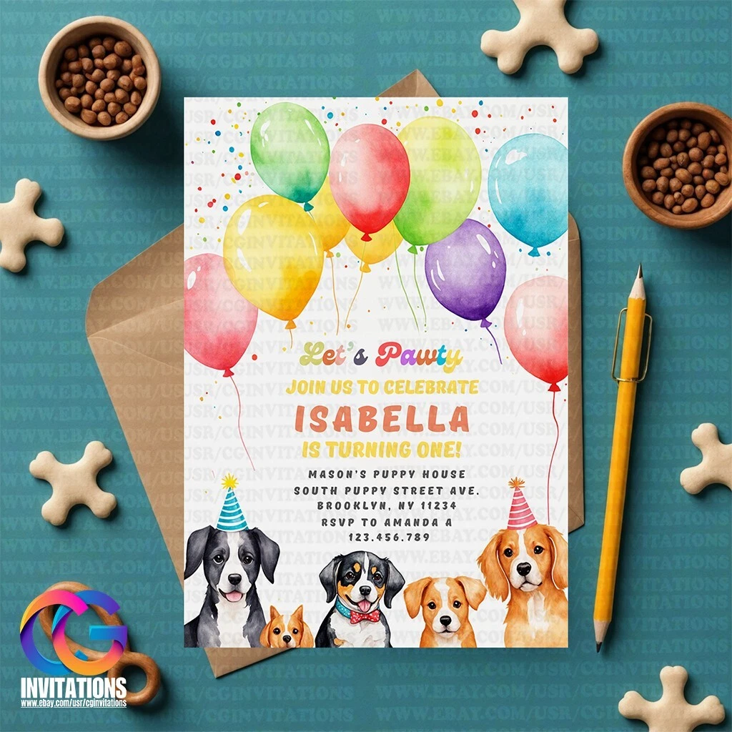 Tarjeta De Feliz Cumpleaños Con La Niña Y Su Perro | Vector Premium