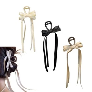 Bow Hair Accessories Set 3 PCS Bow Barrettes Non-Slip Hair Clips for Girls - Picture 1 of 6