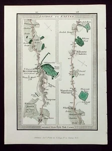 DORSET, BLANDFORD, WINTERBOURNE WHITECHURCH, original antique  map, MOGG, 1817 - Picture 1 of 4