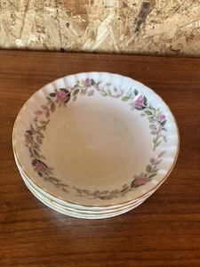 4 Vintage Creative Fine China Regency Rosa Rose Obstschalen 5,5" Japan 2345 - Bild 1 von 13
